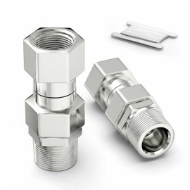 BOGERDACK 2PCS 3/8" NPT Male Stainless Steel Pressure Washer Swivel, Maximum Range 4500 PSI, 360° Kink-Free Connector for Pressure Washer Gun and Hose