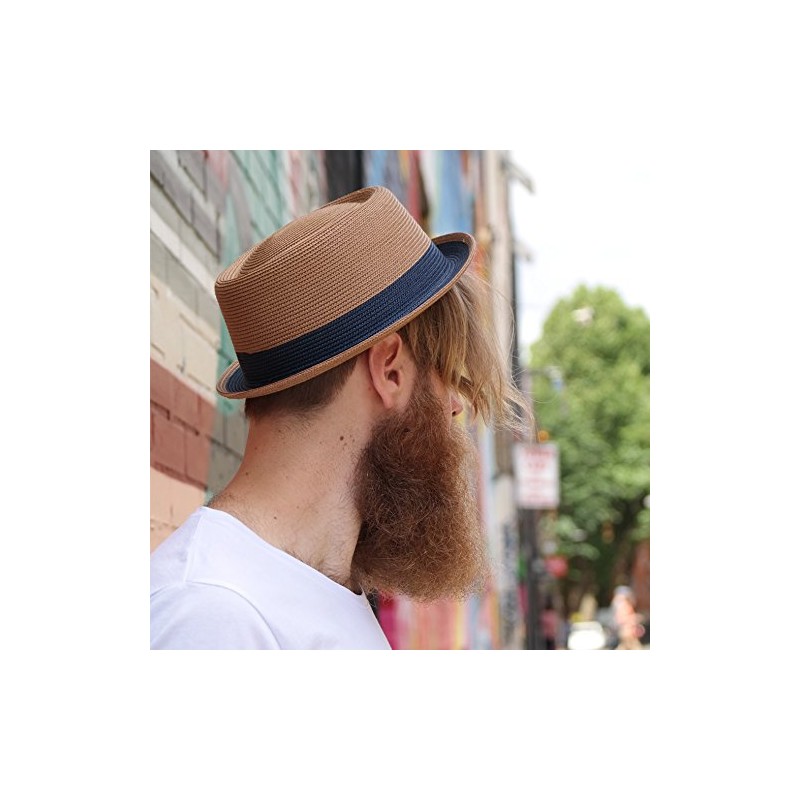DASMARCA Bobby Tan Crushable & Packable Porkpie Summer Hat -