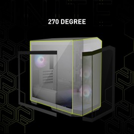 MSI MAG PANO M100R PZ - Premium Mid-Tower Gaming PC Case - Tempered Glass Side Panel - ARGB 120mm Fans - Liquid Cooling Support up to 360mm Radiator - Vented Front Panel