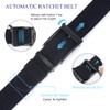 Men's Nylon Ratchet Belt, Automatic Slide Metal Buckle Adjustable Golf