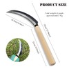 Kasoyo Mini Stainless Steel Serrated Blade, Hand-held Wooden Handle Sickle