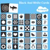 50 Pages Visual Stimulation Flashcards, 25 PCS Black and White