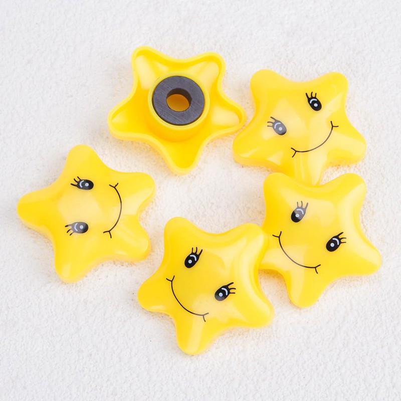 Vanki Refrigerator Magnet Presentation Whiteboard Magnetic Button Star Shape Smile