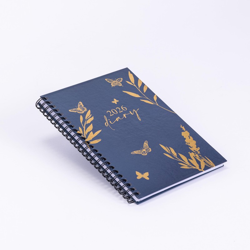 evelay 2026 A5 Week to View Spiral Bound Diary Hardback