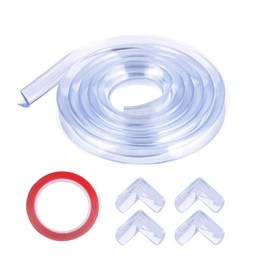 Corner Cushion, Transparent, Corner Guard, Strong Double Sided Tape, Protective Edge Cushion, Injury Prevention, Safety Cushion Corner, Clear, Removable Head Protection, Injury Prevention, Desk Chair