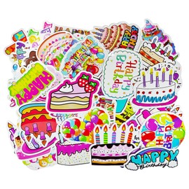 100 Birthday Themed Graffiti Stickers, Cute Cartoon Stickers, Birthday Decoration Stickers, Party Stickers, Waterproof Stickers