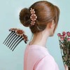 Yusier 2 PCS Flower Rhinestone Hair Comb for Women Hairpin