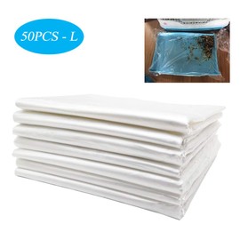 PeSandy Disposable Rabbit Cage Liner, Plastic Bunny Cage Mat Film to Replace Diapers Suitable for Most Rabbit, Hamster, Guinea Pigs & All Small Animals - 50PCS Universal Toilet Film, 37.4'' x 27.6''