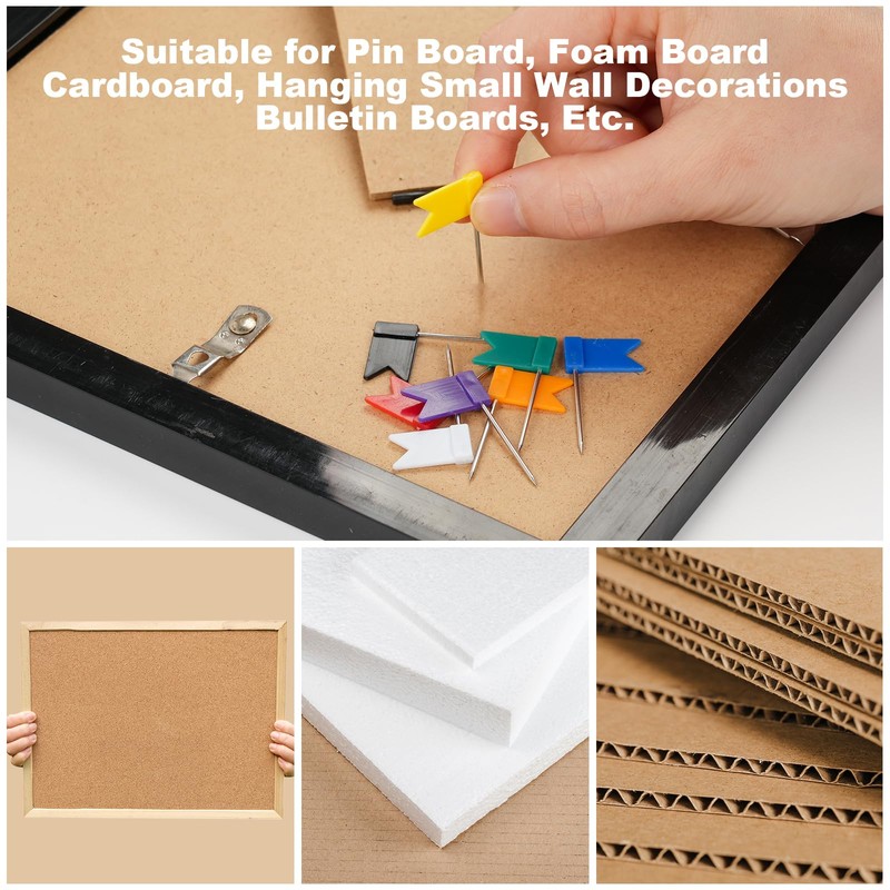 Vicloon Flag Map Push Pins, 170pcs Colourful Push Pins, Map