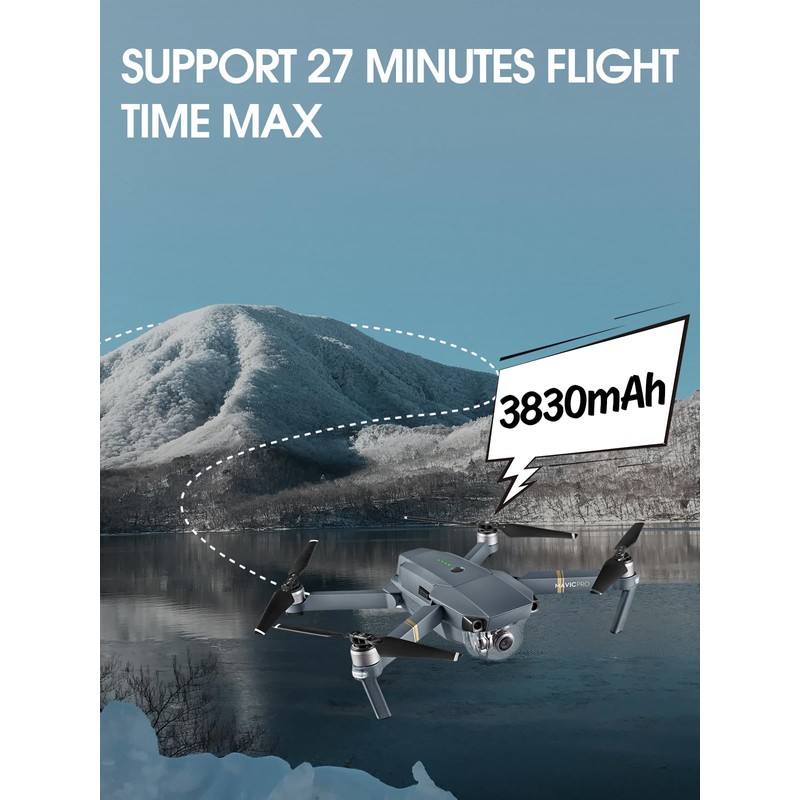 Homesuit Mavic Pro Battery, 2-Pack 3830mAh 11.4V Intelligent Flight Battery