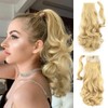 StrRid Blonde Ponytail Extension, Ponytail Extension Wrap Around Clip in