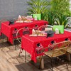 EYOBZOOQ Red Graduation Tablecloth Plastic 54"x108", 2Pcs Congrats Grad Tablecloth