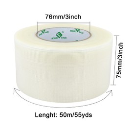 BOMEI PACK Cinta Ducto Transparente 3 Pulgadas x 50m, 8 Mil Grueso, Cinta aislante ducto, cinta multiusos de fácil rasgado, fuerte, sin residuos, cinta de tela impermeable para reparaciones