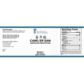 Bio Essence Health Sicence 2246C Cang Er San/Xanthium Decoction 100Caps(Price For 2 Bottles)