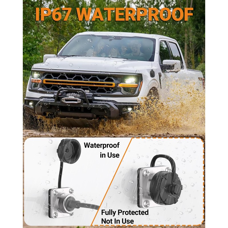 Waterproof RV Wall Pass Through Kit for Starlink Mini, Aluminum