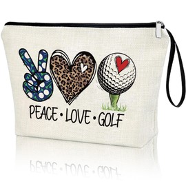 Virfuntaki Golf Gifts for Her Zipper Makeup Bag Sports Coach Club Present Golf-Mom Player Golf-Lovers Birthday-Gifts for Women Girl