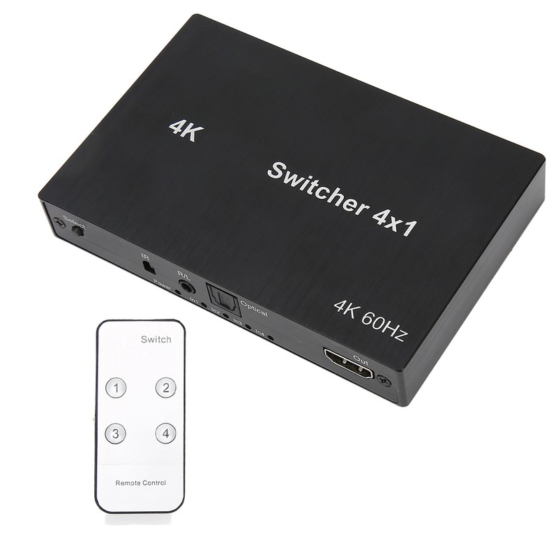 4Kx2K HD Multimedia Interface Switch 4X1 Mouse Keyboard Control Video