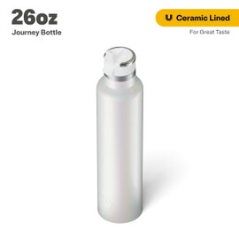 RTIC 26oz Journey Bottle Metal Stainless Steel Vacuum Insulated, BPA Free, Reusable, for Water, Hot and Cold Drinks, Travel, Sports, Camping, White Glitter