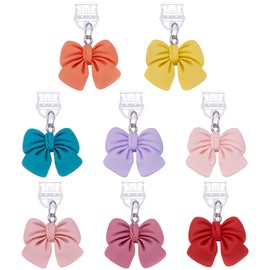 PLIGREAT 8 Pcs Bow Dust Plug Charm, Colorful Bow Type C Anti Dust Plugs USB Charging Port Plugs Pendants Mobile Dustproof Plug for Most Type C Phone Kindle