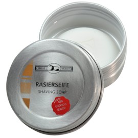 Rasierseife 60 g Metalldose, Sandelholz