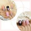 24Pcs 3D Handmade Press on Nails Short Square Fake Nails