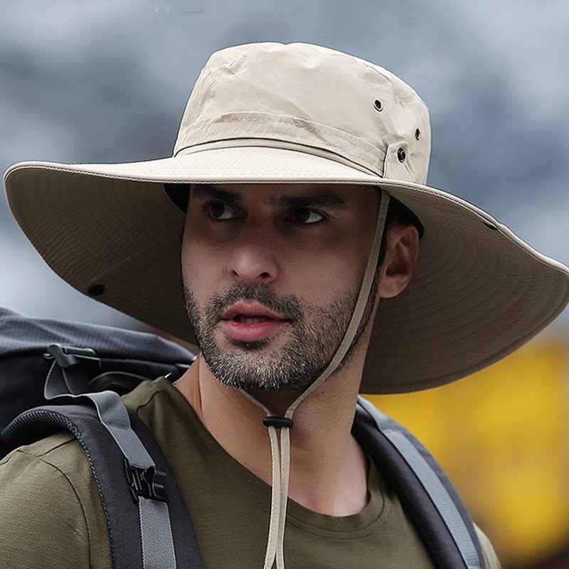 Bucket Hat Wide Brim UPF50+ Breathable Water Repellent with Adjustable