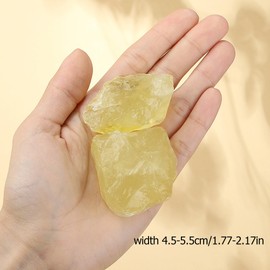 XIANNVXI Citrine Raw Crystals, 1.8-2.2inch Healing Crystals Natural Rough Stones for Tumbling, Cabbing, Decoration, Polishing, Wire Wrapping & Energy Work