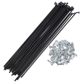 RATCHROLL 1 Set Universal Bicycle Spokes 13G 183mm Length Bike Wheel Spokes Nipple Black 45 Steel