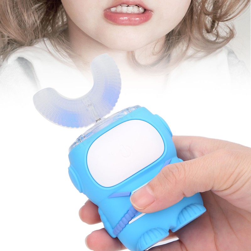 U Shaped Baby Electric Toothbrush Automatic Rechargable Silicone Toothbrush for