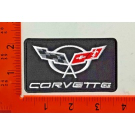 Corvette Racing Patch – Embroidered Iron-On Sew-On Sports Car Logo Badge
