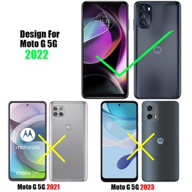 UZWZW (3+3 For Motorola Moto G 5G 2022 (3 Pack) Tempered Glass Screen Protector with Camera Lens Protector, Anti Scratch, HD Clear