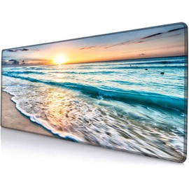 Alfombrilla de mouse grande XL, alfombrilla de mouse extendida para juegos, base de goma antideslizante, alfombrilla de computadora para el trabajo,  
