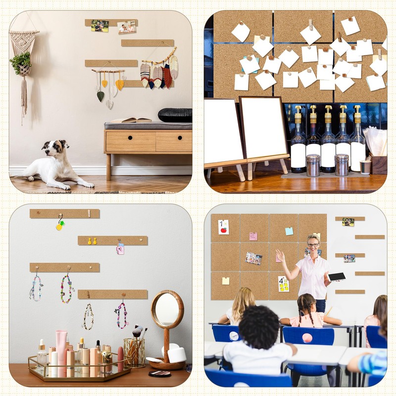Aodaer 12 Pack Cork Boards 48" x 36" Thick Bulletin