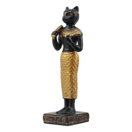 Ebros Egyptian Classical Deities Miniature Figurine Gods of Egypt Dollhouse Miniature Statue Legends of Ancient Egypt Educational Sculpture Collectible (Bastet Goddess of The Home Human Form)
