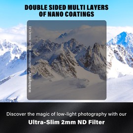 Walking Way ND64 Camera Lens Filter 100 x 100 mm Square Filter Optical Glass with 28 Multi-Layer Coatings Neutral Density Camcorder Filter Compatible with Cokin Z-Pro Series