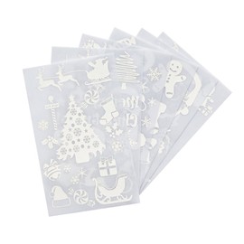 Magfok Iron on Patches 3D Letter and 1 to 5 inch Christmas Design for DIY, White - 6 Sheet (White or Red Optional)