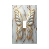 OILbiexn Decorative Light Switch Cover White Gold Abstract Modern Marble