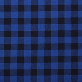 MOOK FABRICS Flannel PRT Buffalo Plaid, Royal, 15 Yard Bolt