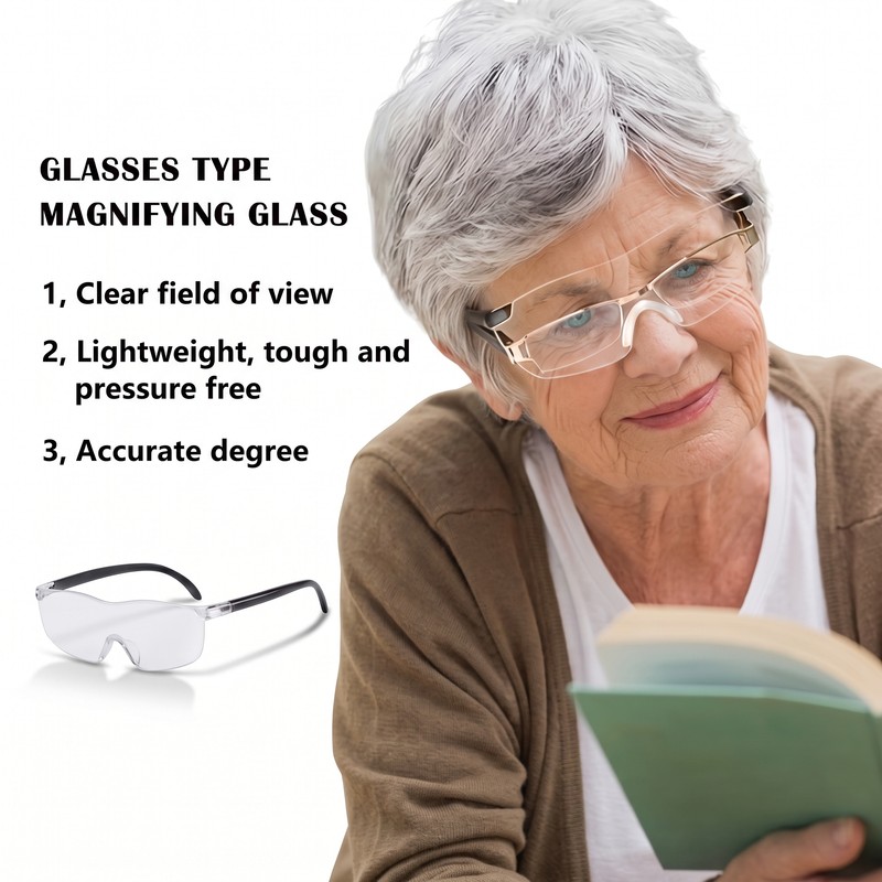1pc Portable 300% Magnifying Glass – Large Lens Frameless Handheld