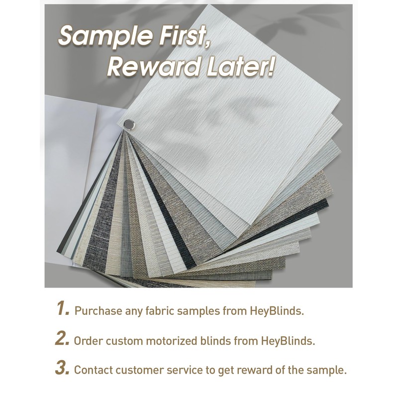 HeyBlinds Motorized Blinds with Remote, 100% Blackout Smart Blinds, Motorized