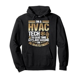 HVAC Technician Apparel Men HVAC Tech Accessories Quote Pullover Hoodie