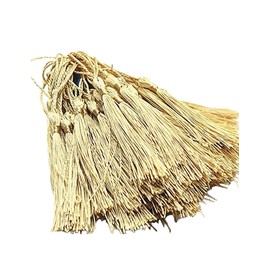 MSCFTFB 120 borlas de hilo de seda de 5 pulgadas con trabillas para colgar, mini borlas, kits de borla Mala para marcapáginas, aretes, atrapasueños, fabricación de joyas, cinturón, decoración de cortina (caqui)