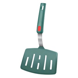 Silicone Spatula Turner, Omelette Egg Spatula Heat Resistant, Extra Wide Slotted Spatula for Cooking, Pancake Fish Spatulas Flipper for Nonstick Cookware Pan 600°F for Kitchen Use (Green)