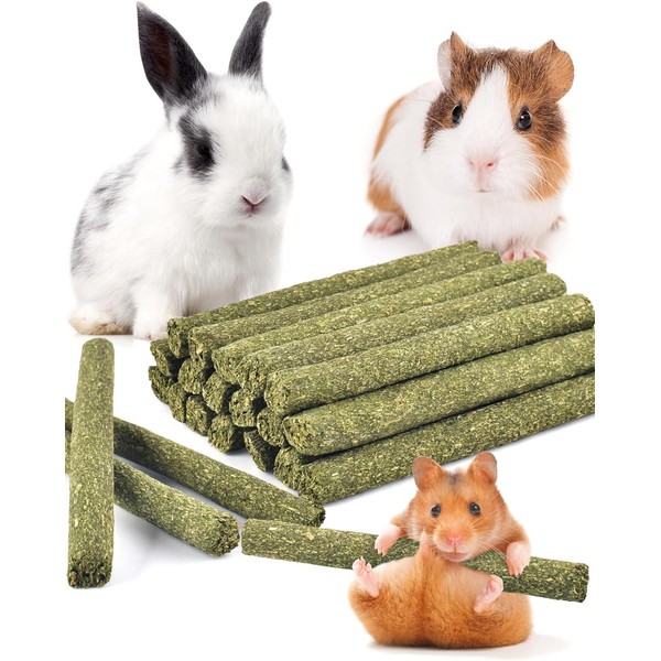 Bissap 22PCS Rabbit Chew Sticks, Mixed Natural Timothy Hay Flower