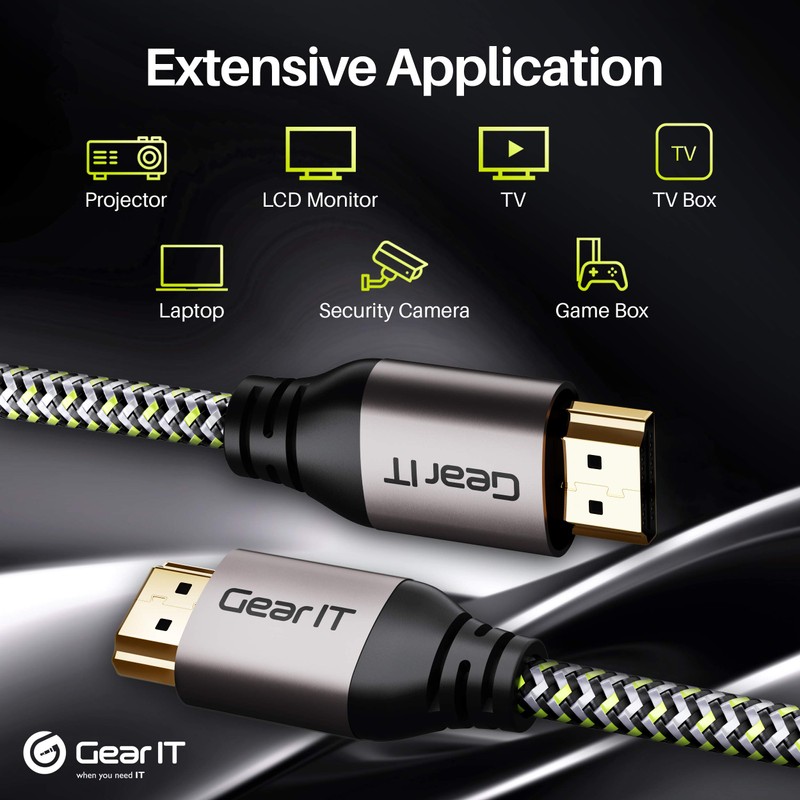 GearIT HDMI Cable (1-Pack / 25ft / 7.6m) High-Speed HDMI