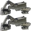 Fully Covered Frameless Cabinet Hinge, 2pack 165 Degree ConceSoft Close