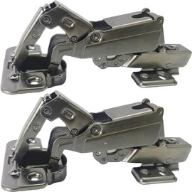 Fully Covered Frameless Cabinet Hinge, 2pack 165 Degree ConceSoft Close Kitchen Cabinet Door Hinges, Suitable for Corner cabinets/wardrobes/Folding Cabinet Doors, etc.