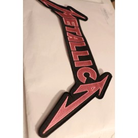 METALLICA logo BACK PATCH in PINK embroidered NEW