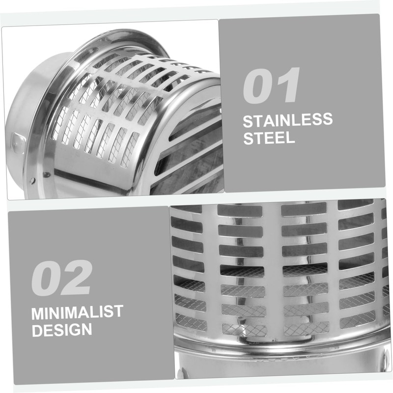 OSALADI Stainless Steel Exhaust Vent Cap Outside Vent Cover Wall-Mounted