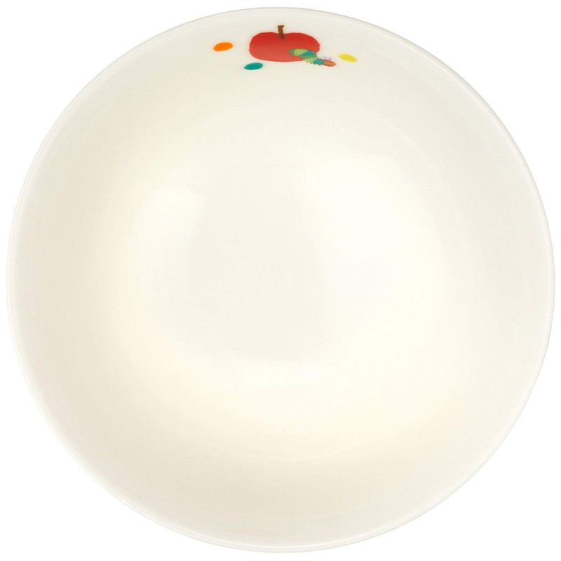 「 はらぺこあおむし 」 こども用 お茶碗 直径10.5cm 子供用 食器 白 807111